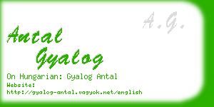 antal gyalog business card